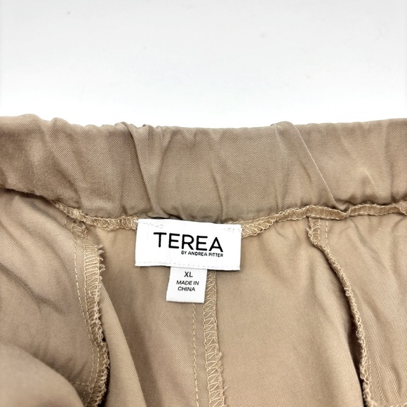 TEREA by ANDREA PITTER Lexi Pleated Wide Leg Trouser Pant -XL - Picture 3 of 5